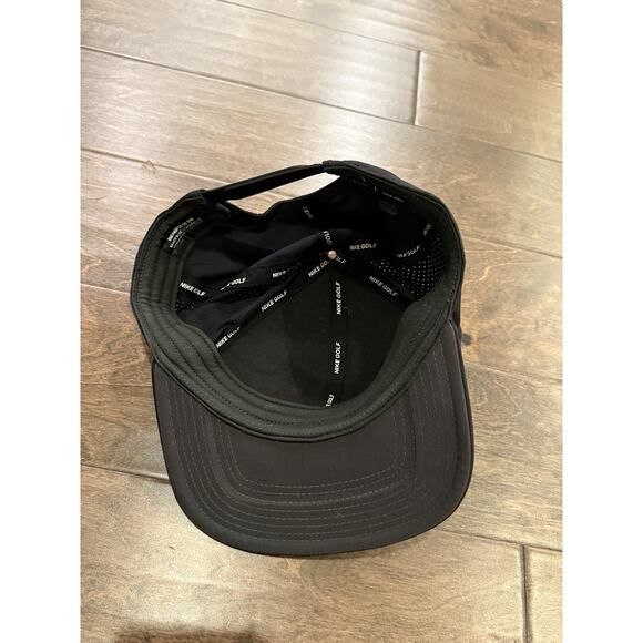 Nike Golf Pro Dri-Fit Mens Black Adjustable SnapBack Hat Baseball Cap 892643-010 - Picture 6 of 10